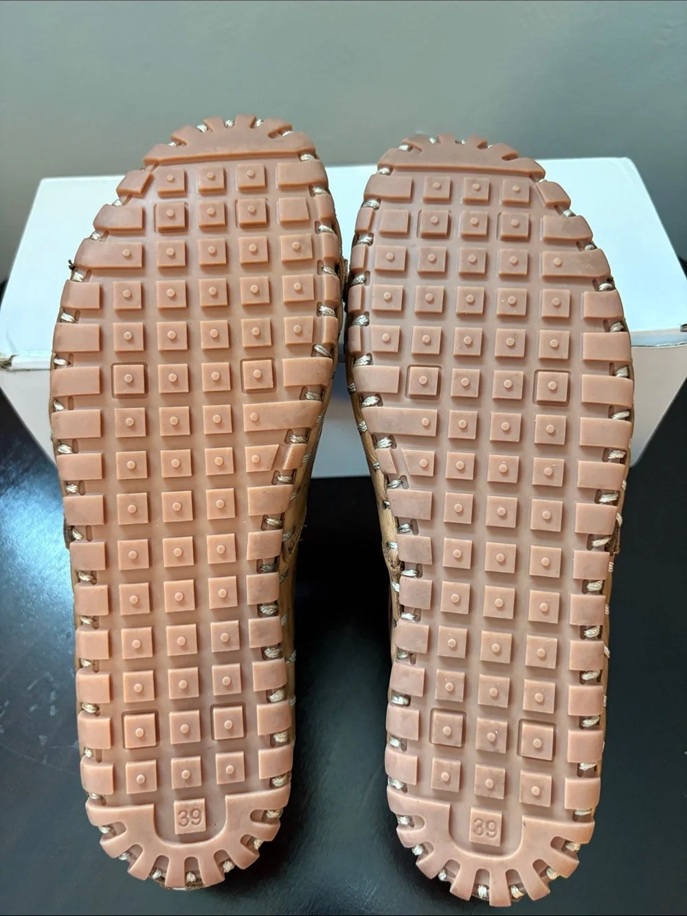 Spring Step Freida Tan Perforated Leather Slip-On Flats - Size 39 - Worn 3 times